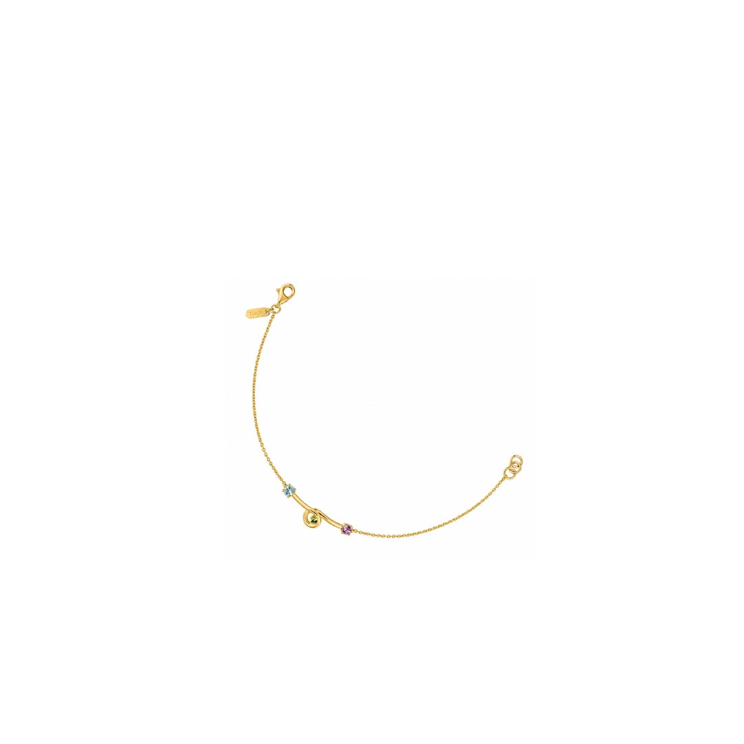 TOUS Серебряный браслет с 18K позолотой/ 1004610500