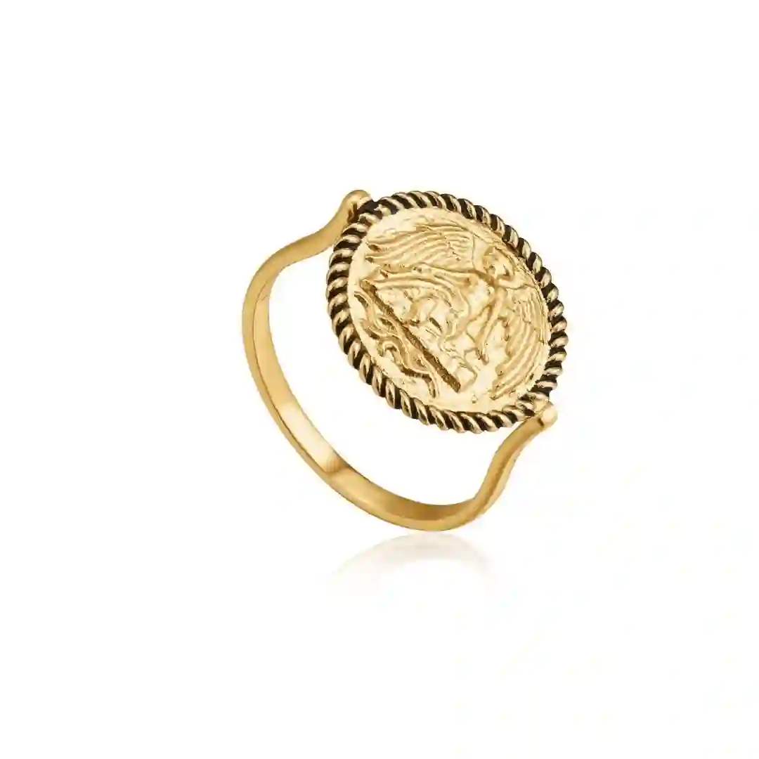 Ania Haie 14K Ոսկեպատ Արծաթյա Մատանի/ R020-01G-50
