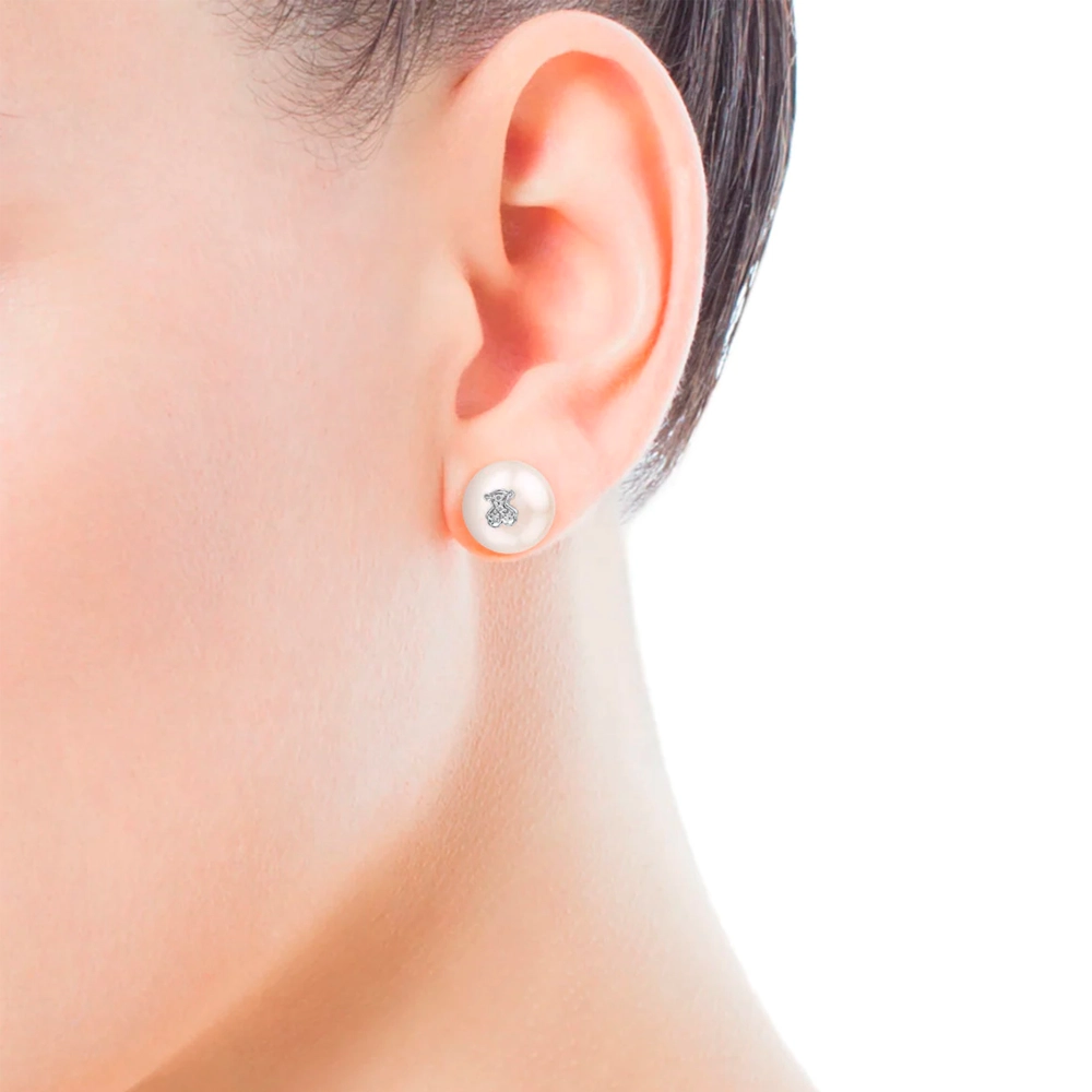 TOUS 18K White Gold Earring/ 615263020