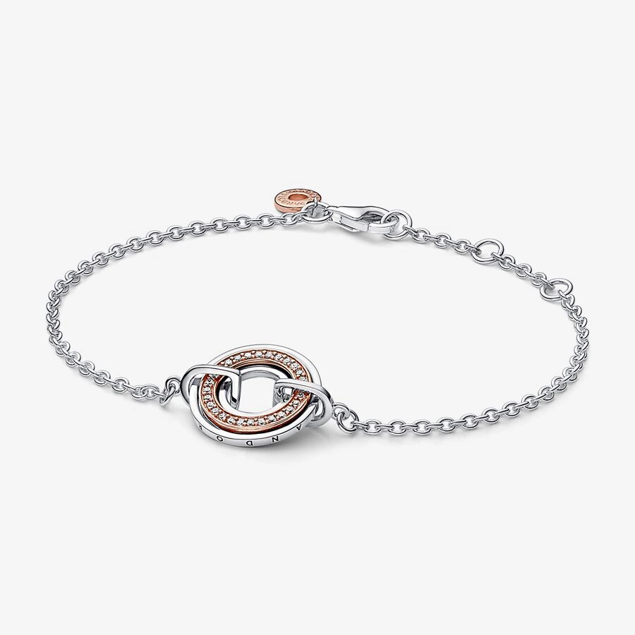 PANDORA Moments 14K Վարդագույն ոսկու պատվածքով Արծաթյա Թևնոց/ 582741C01-16
