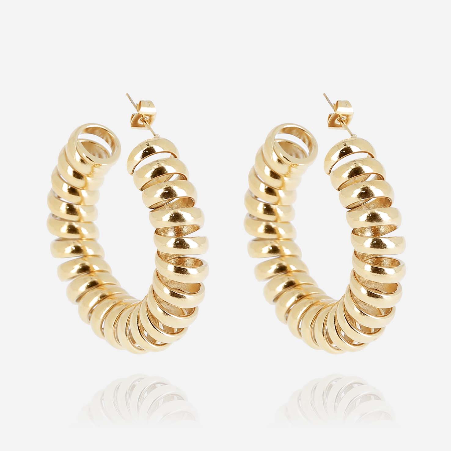 Zag Bijoux 24K Gold Plated Stainless Steel Surgical Earring/ SEC23326-01UNI45