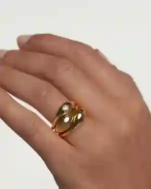 PDPAOLA 18K Gold Plated Silver Ring/ AN01-994-18