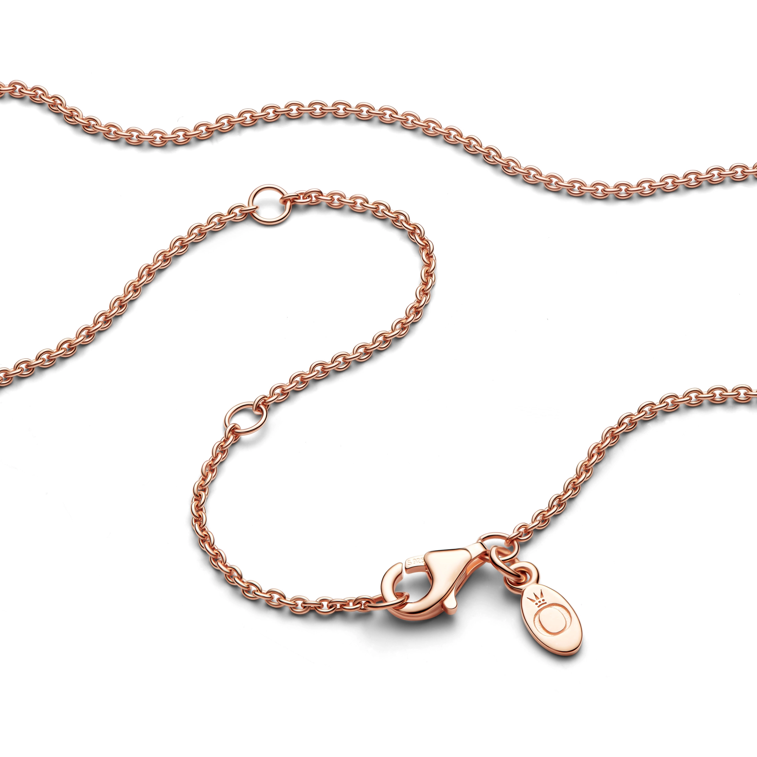 PANDORA Moments 14K Rose Gold Plated Silver Necklace/ 580413-90