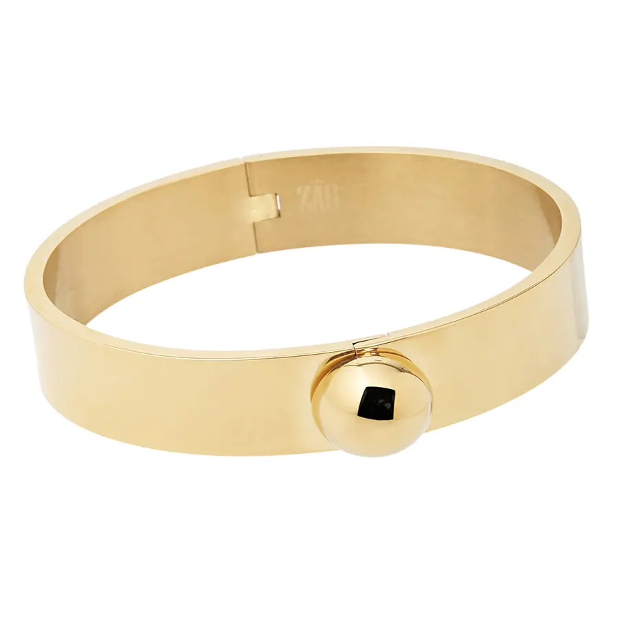 Zag Bijoux 24K Gold Plated Stainless Steel Surgical Bracelet/ SBJ22124-01UNI15
