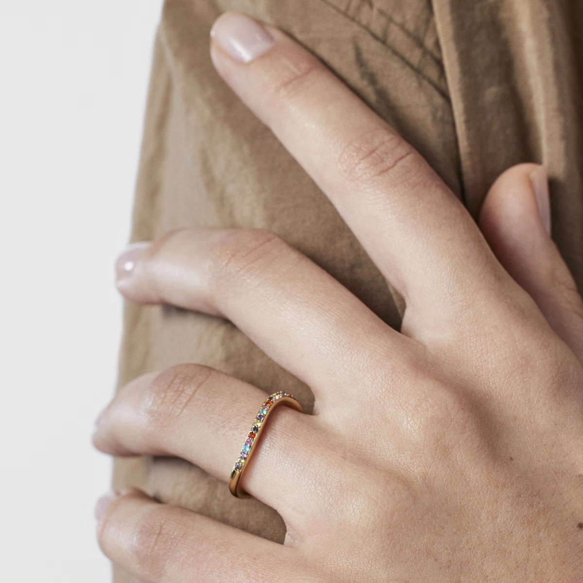 Кольцо TOUS из серебра с 18K позолотой/211435591