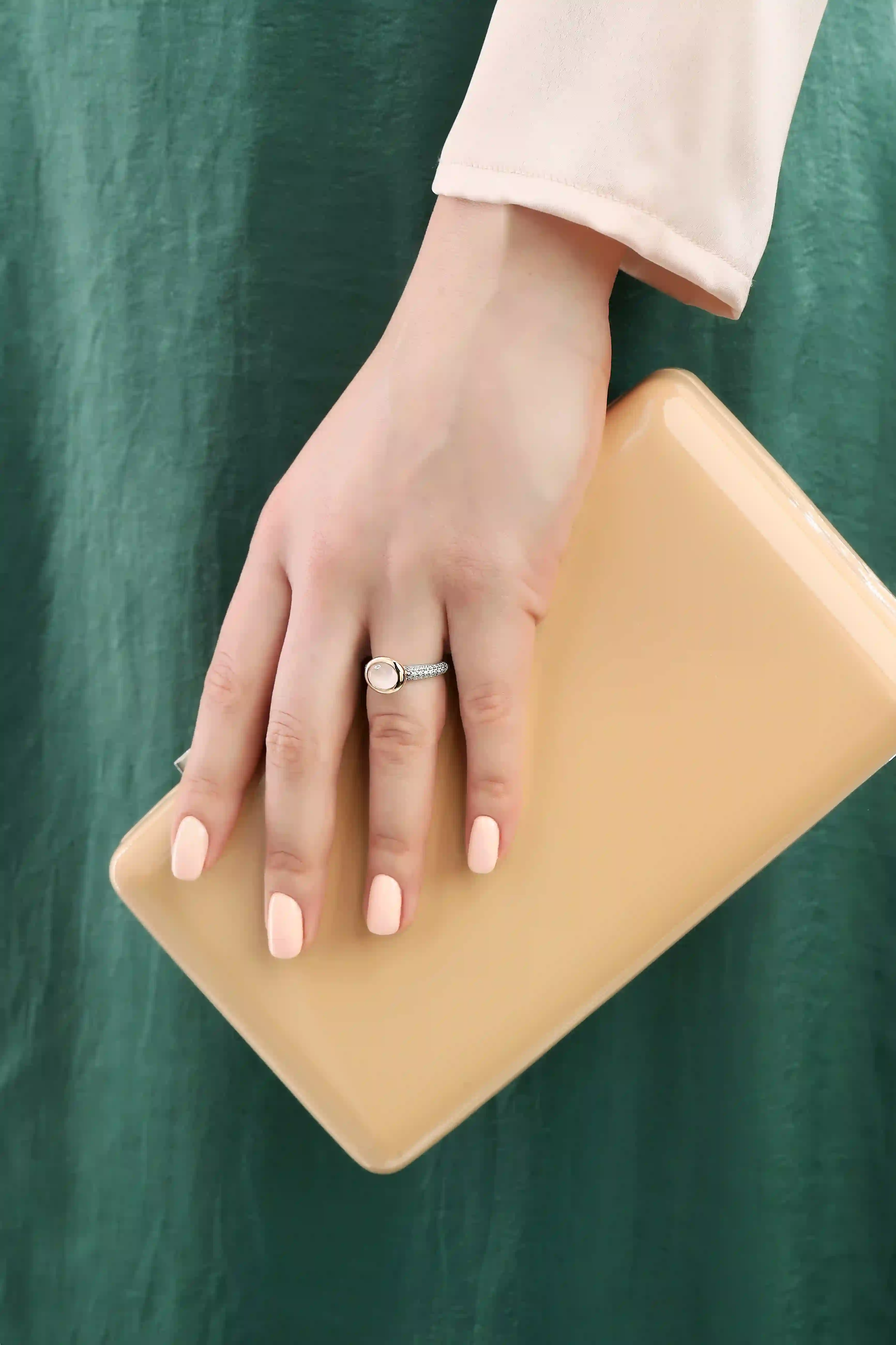 Ti Sento 14K Rose Gold Plated Silver Ring/ 12077LP-56