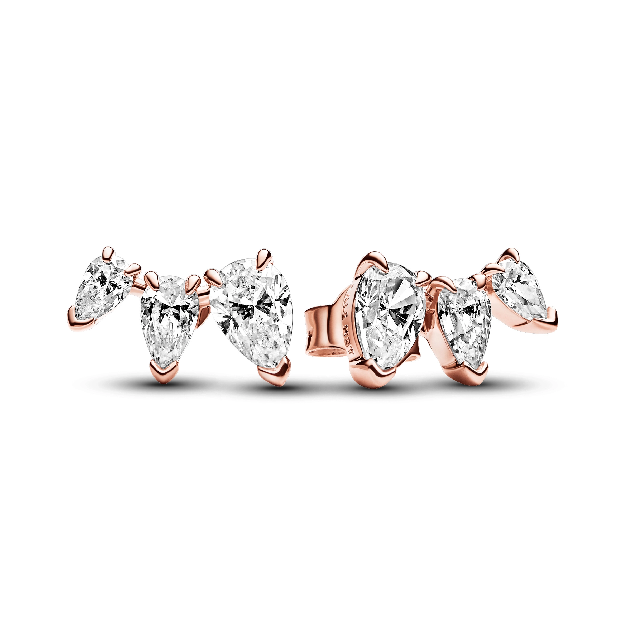 PANDORA Timeless серебряные серьги с покрытием 14К розового золота/ 282836C01