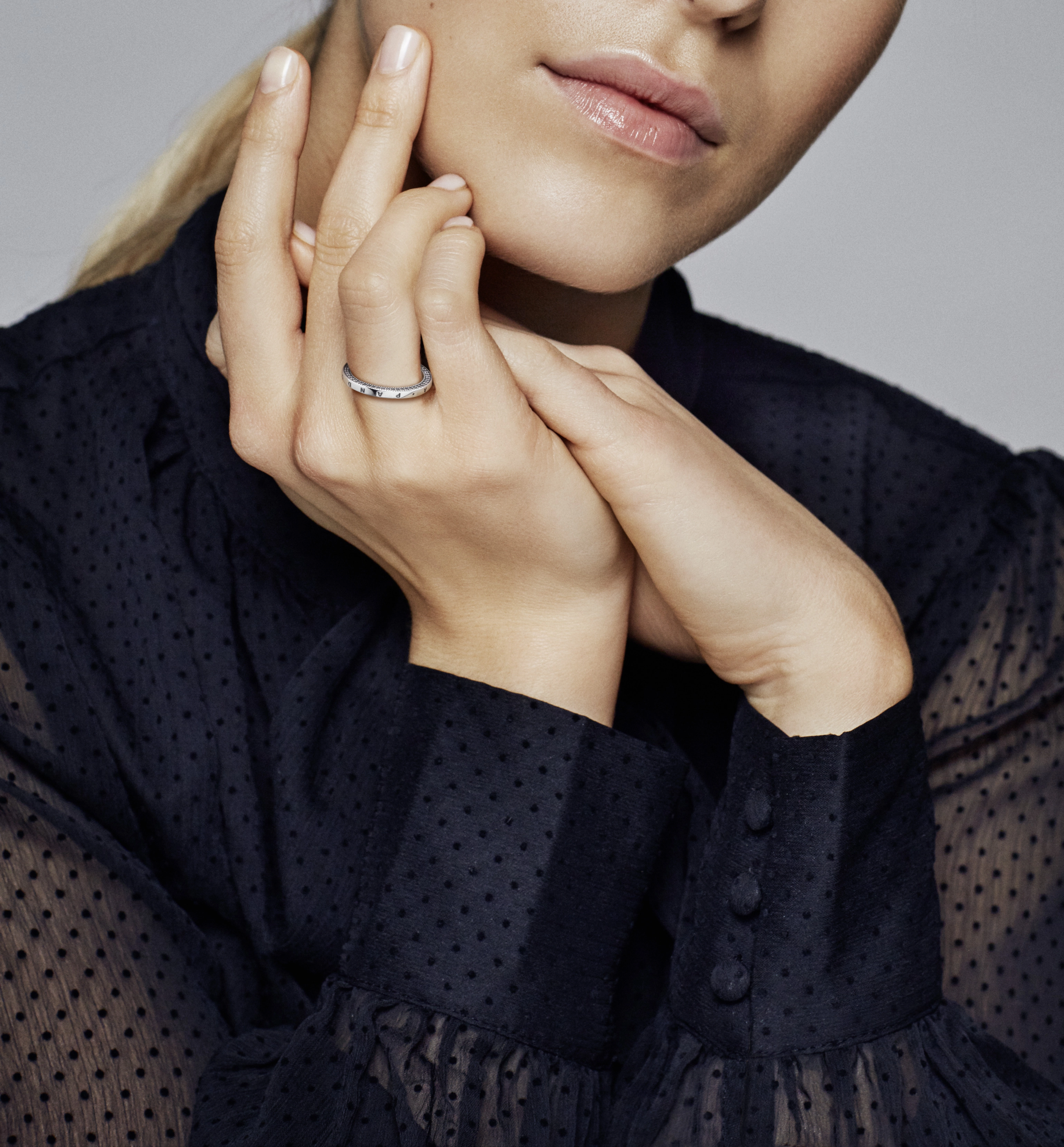 PANDORA Moments Silver Ring/ 197437CZ-54