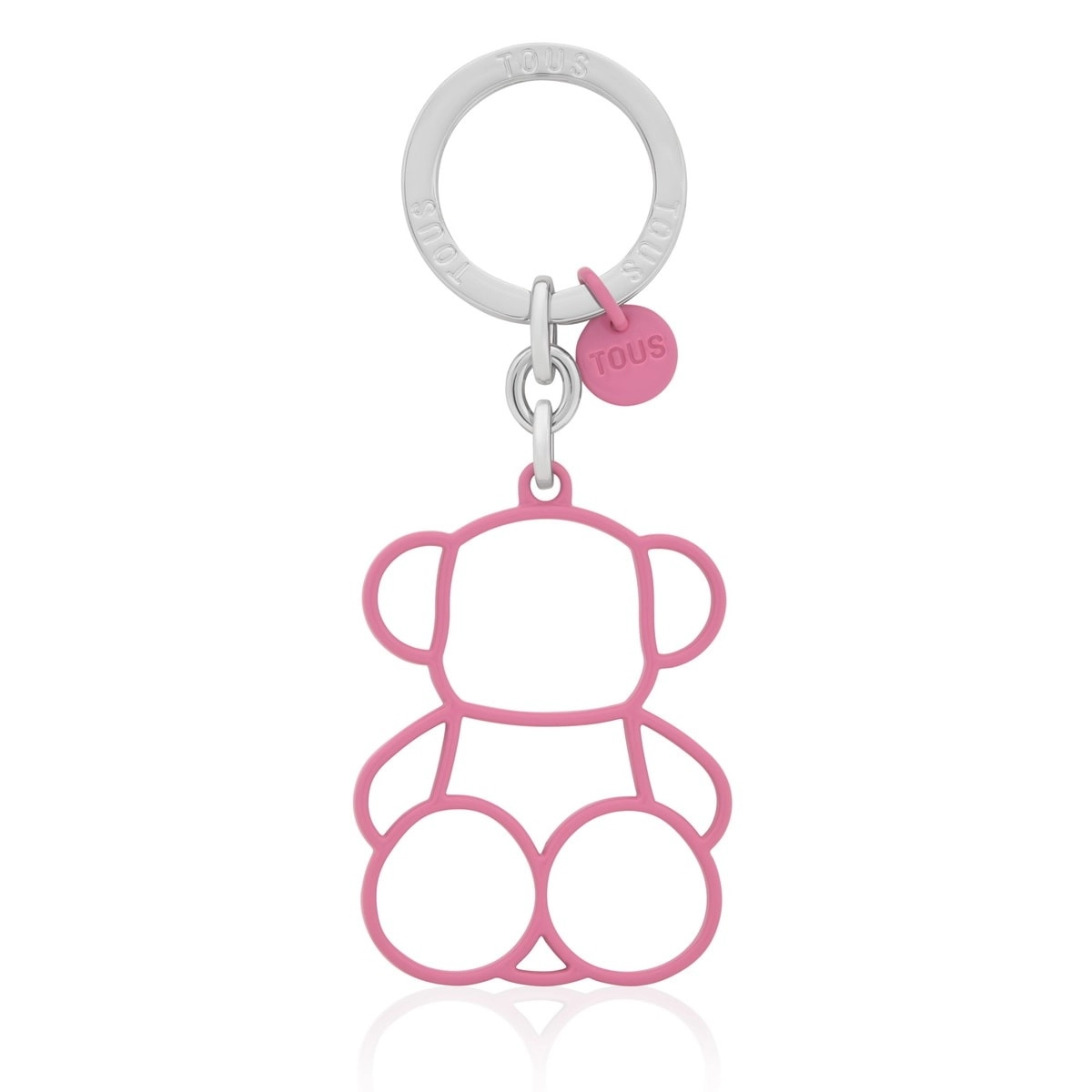 ZIN.LAT,KEYCHAIN SILHOU BOLD BEAR PINK