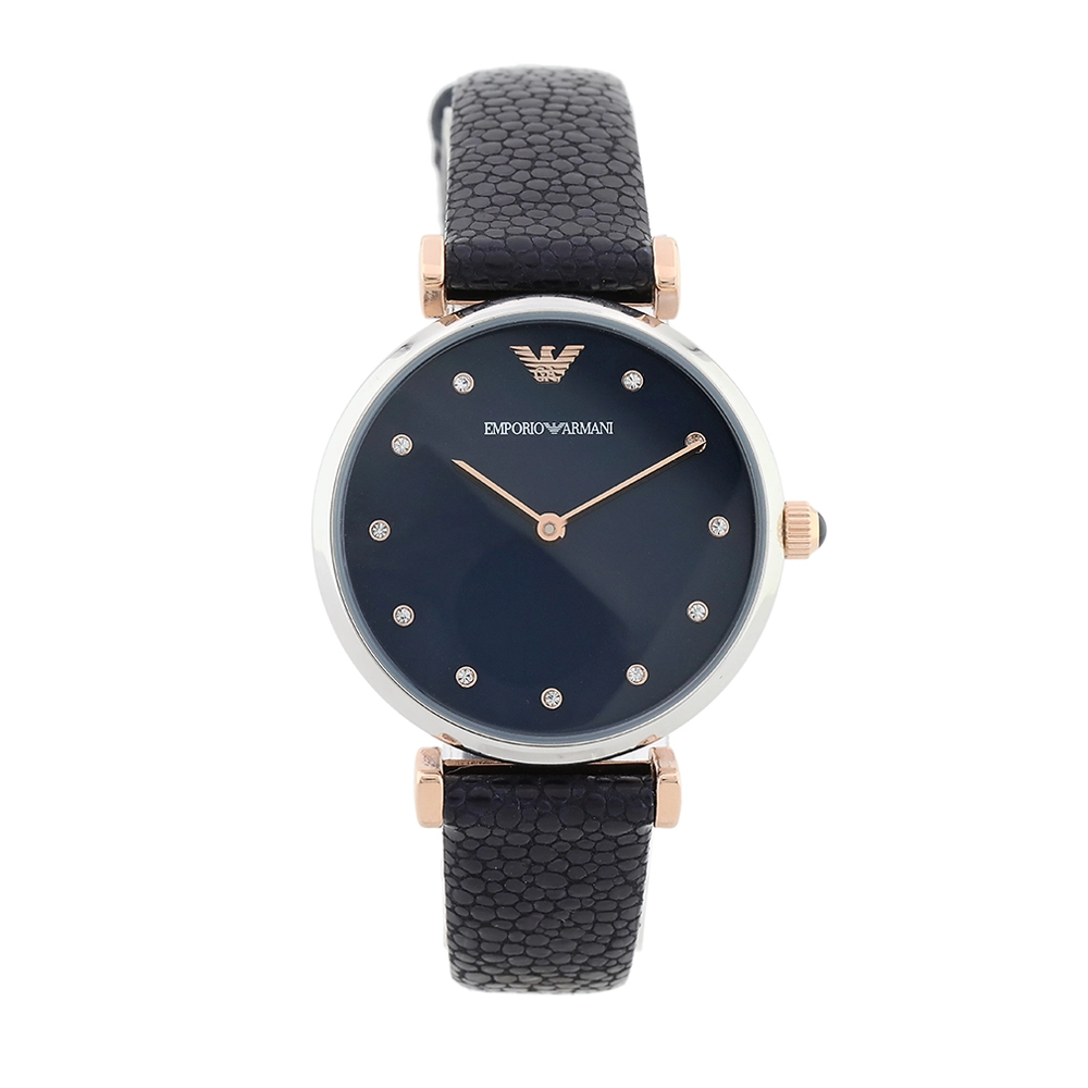 エンポリオアルマーニ レディース 時計 ネイビー レザー AR1989 Emporio Armani Navy Leather Retro Watch Ar1989, $224 | Asos