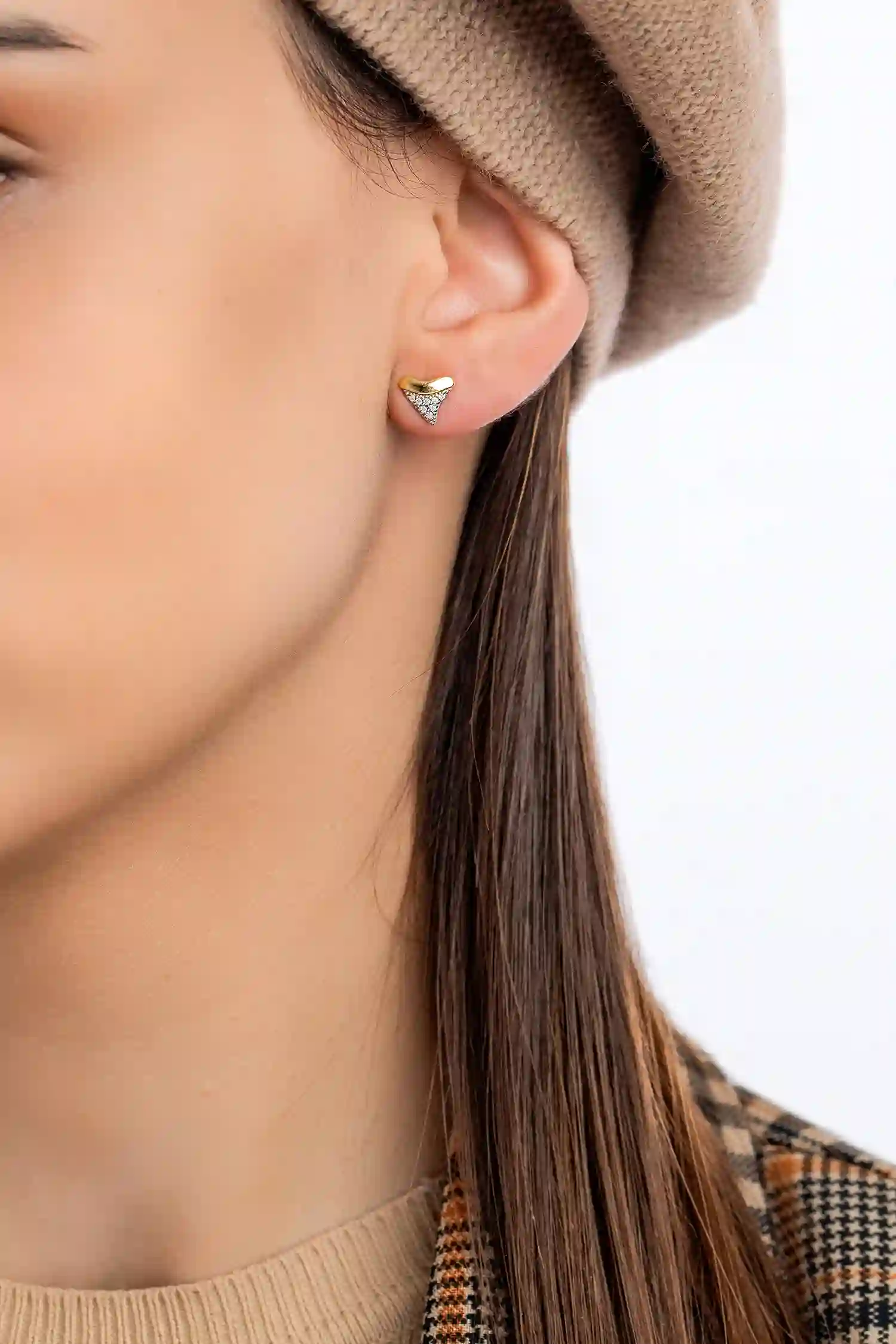 Ti Sento 18K Ոսկեպատ Արծաթյա Ականջօղ/ 7887ZY