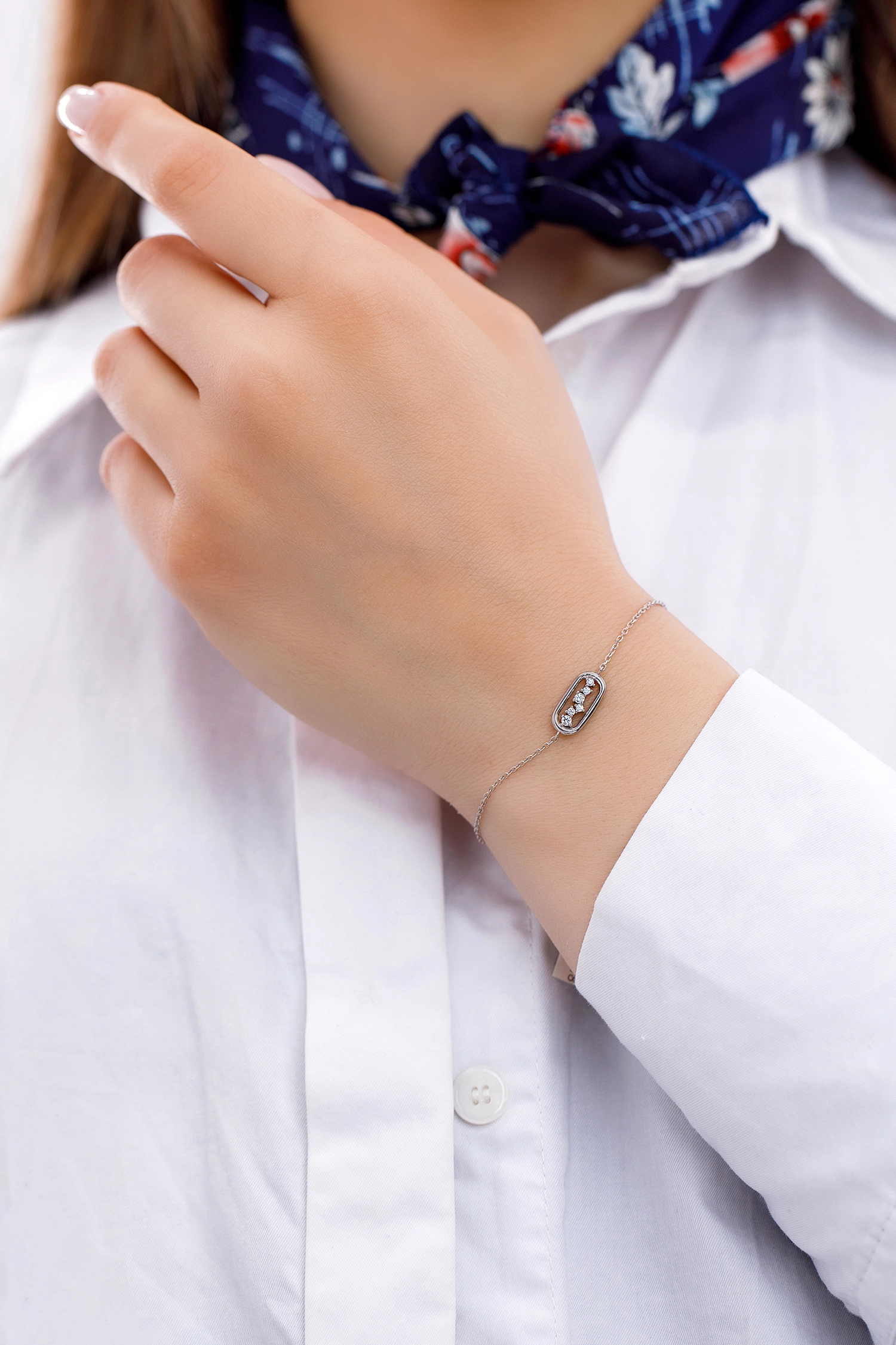 L'atelier Precieux Silver Bracelet/ 87386318