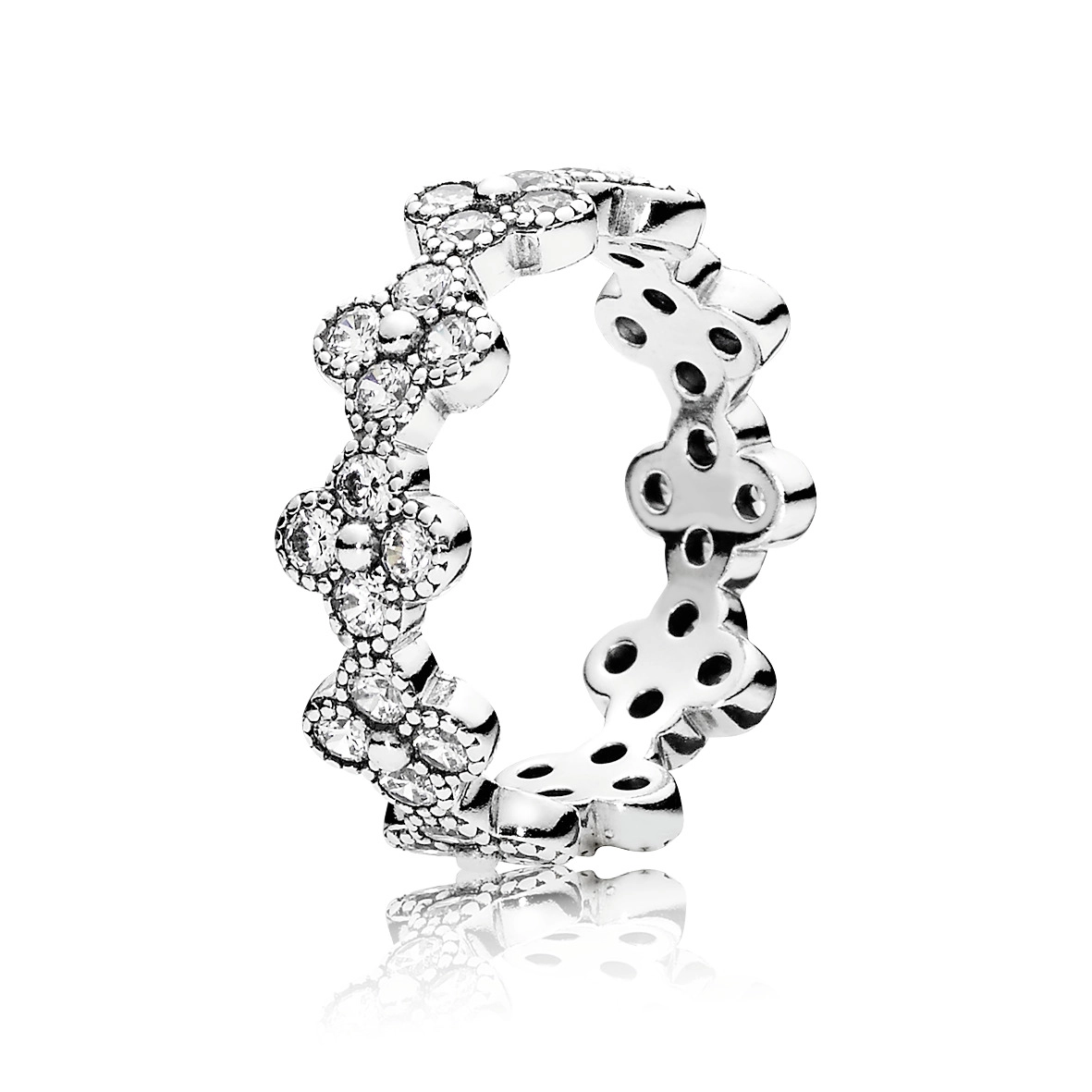 PANDORA Moments Silver Ring/ 191000CZ-48