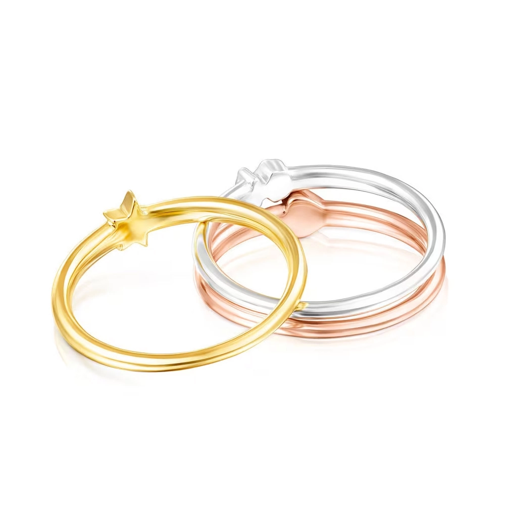 Серебряное кольцо TOUS с покрытием из 14K розового золота/018165530