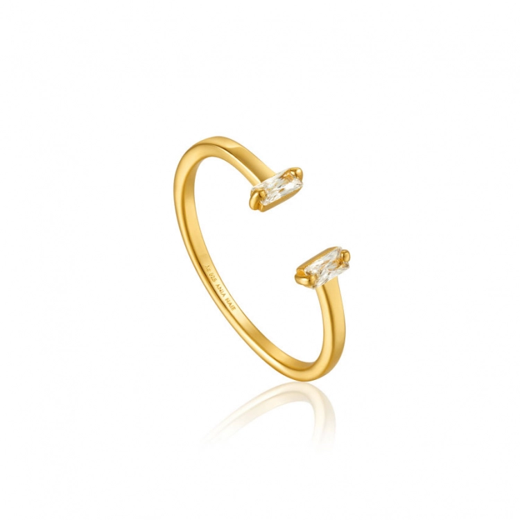 Ania Haie 14K Ոսկեպատ Արծաթյա Մատանի/ R018-04G