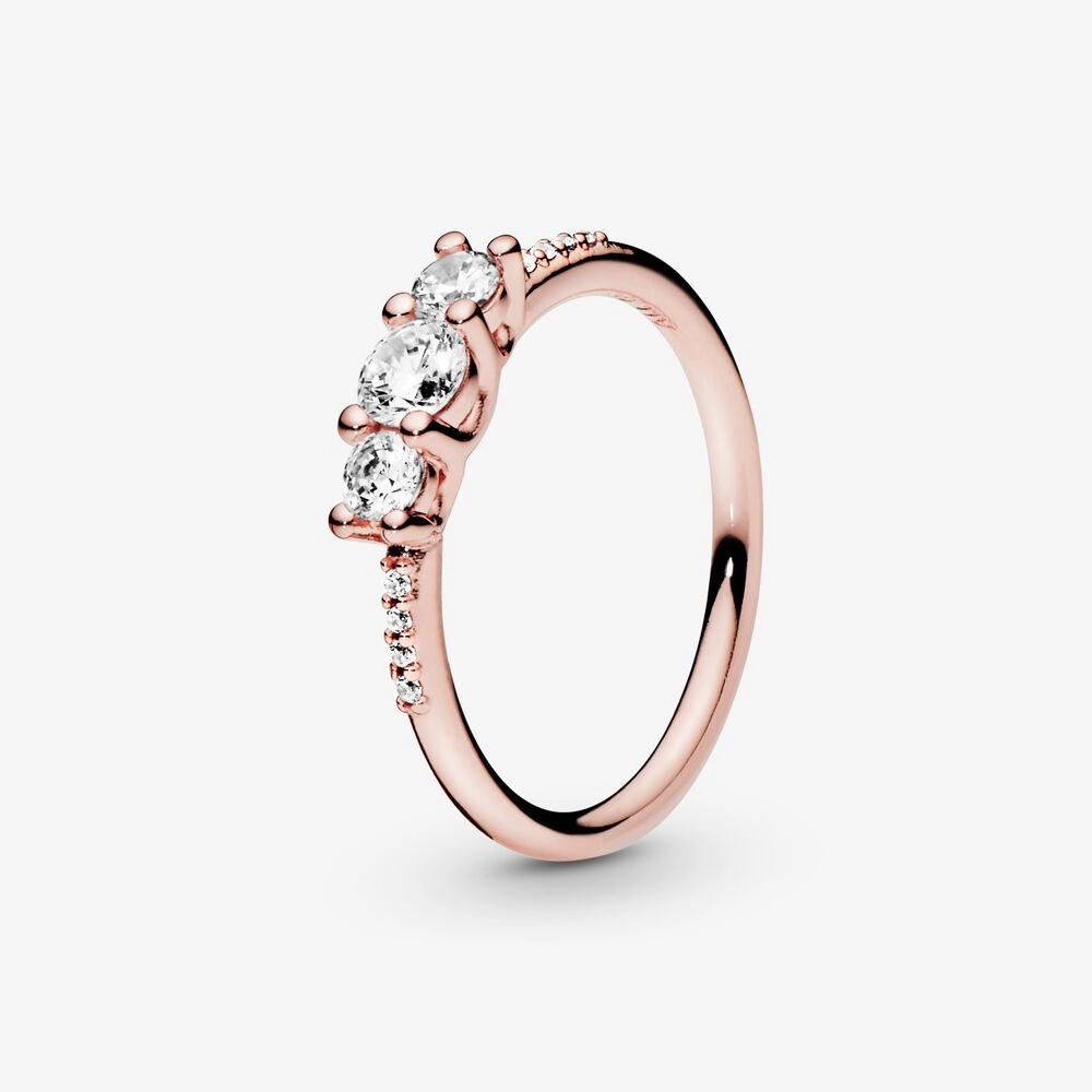 PANDORA Rose 14K Վարդագույն ոսկու պատվածքով Արծաթյա Մատանի/ 186242CZ-50