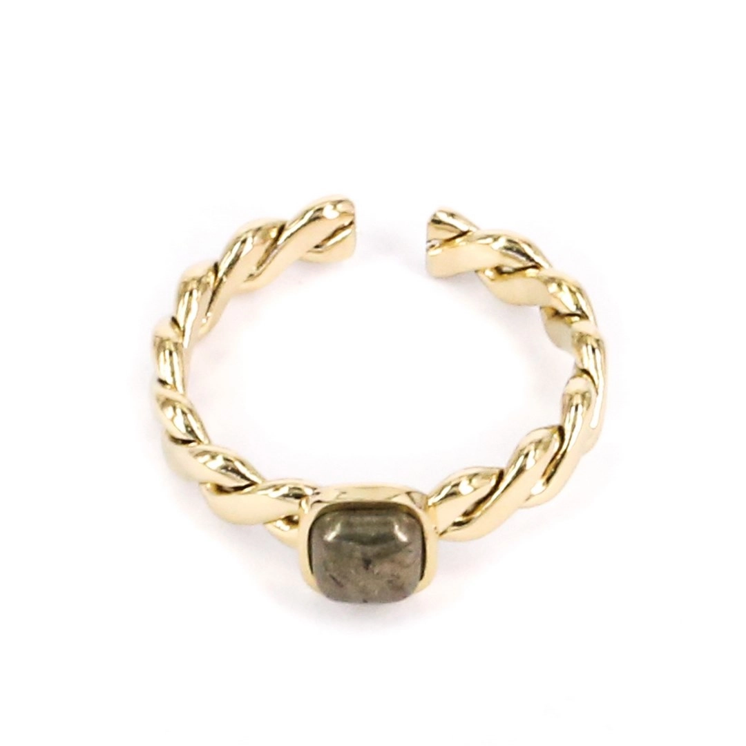 Zag Bijoux 24K Gold Plated Stainless Steel Surgical Ring/ SRR07953-01DBL