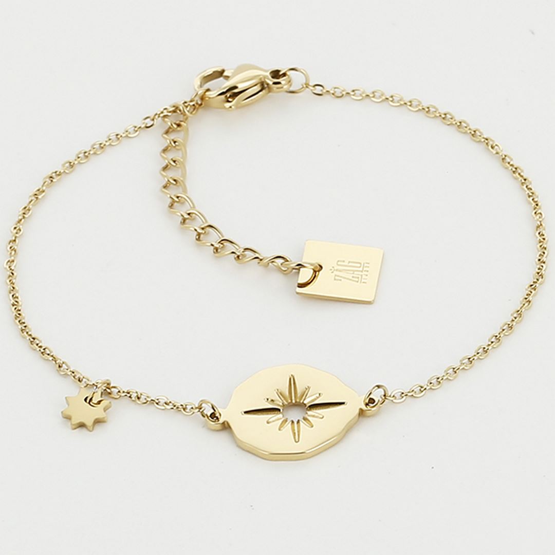 Zag Bijoux 24K Gold Plated Stainless Steel Surgical Bracelet/ SBS5123-01UNI