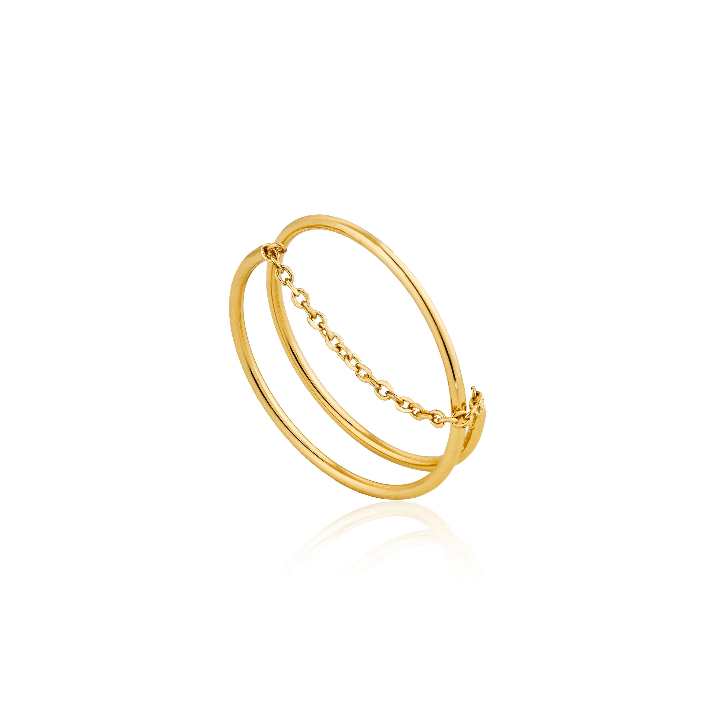 Ania Haie 14K Ոսկեպատ Արծաթյա Մատանի/ R002-06G