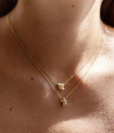 Zag Bijoux 24K Gold Plated Stainless Steel Surgical Necklace/ SNS23142-01WHT