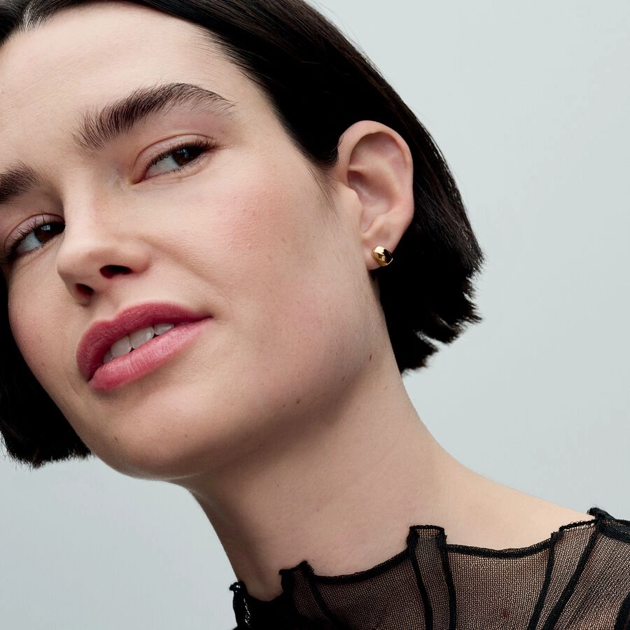 PANDORA Essence серебряные серьги с покрытием 14К золота/ 263298C00