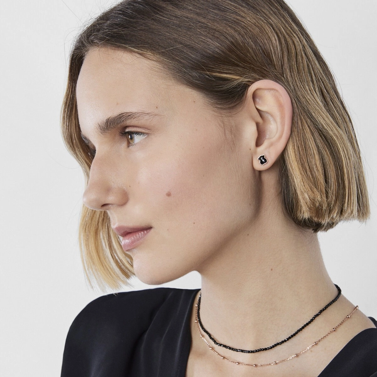 TOUS 18K Rose gold plated Silver Earring/ 614933530