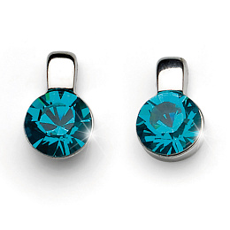 Earring Beat rhod. blue zircon