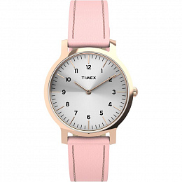 Norway 34mm Rose-Gold-tone Case Blush Leather Stra