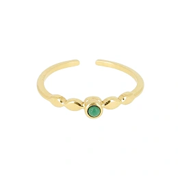 Zag Bijoux 24K Gold Plated Stainless Steel Surgical Ring/ SRS19820-01TQB