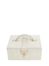 LINEN/OATMEAL TWO TONE JEWELLERY BOX