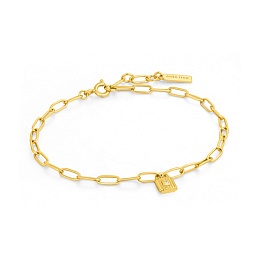 Gold Chunky Chain Padlock Bracelet