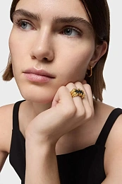 TOUS 18K Gold Plated Silver Ring/ 1004228212