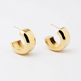 Zag Bijoux 24K Gold Plated Stainless Steel Surgical Earring/ SEC22093-01UNI