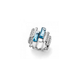 Ring Skyline rhod. aqua M