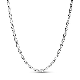 Figure of 8 chain link sterling silver necklace