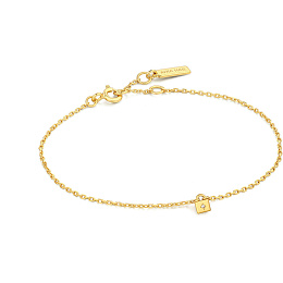 Gold Padlock Bracelet