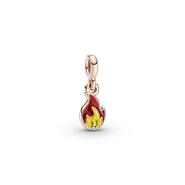 Fire 14k rose gold-plated mini danglewith blazing yellow /789690C01