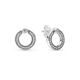 PANDORA Signature Silver Earring/ 299486C01