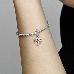 PANDORA Moments 14K Rose Gold Plated Silver Charm/ 782641C01