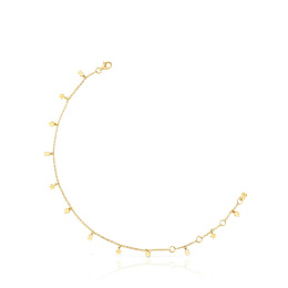 SILVER GOLD PLATED ANKLET 26CM