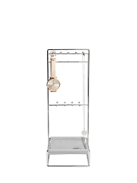 Pebble Grey & Chrome Jewellery Stand