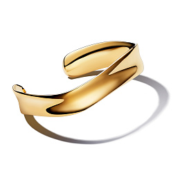 14k Gold-plated open bangle