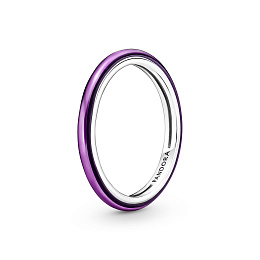 Sterling silver ring with transparent purpleenamel /199655C01-52