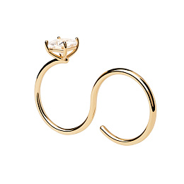 PDPAOLA 18K Gold Plated Silver Ring/ AN01-A27-16