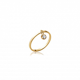 RING 18 KT GOLD PLATED CZ