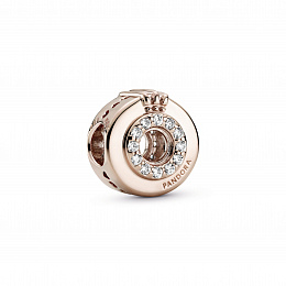 Crown O Pandora Rose charm with clear cubiczirconia /789059C01