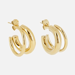 Zag Bijoux 24K Gold Plated Stainless Steel Surgical Earring/ SEC21265-01UNI