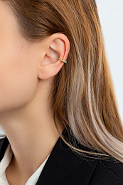 SAGE ENAMEL GOLD EAR CUFF