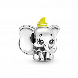 Disney Dumbo sterling silver charm with blackand yellow enamel /799392C01