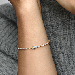 PANDORA Timeless 14K Gold Plated Silver Bracelet/ 569416C01-16